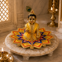Floral Yellow-Orange Laddu Gopal Dress