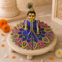 Floral Blue Laddu Gopal Dress