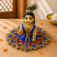Floral Blue-Red Laddu Gopal Dress