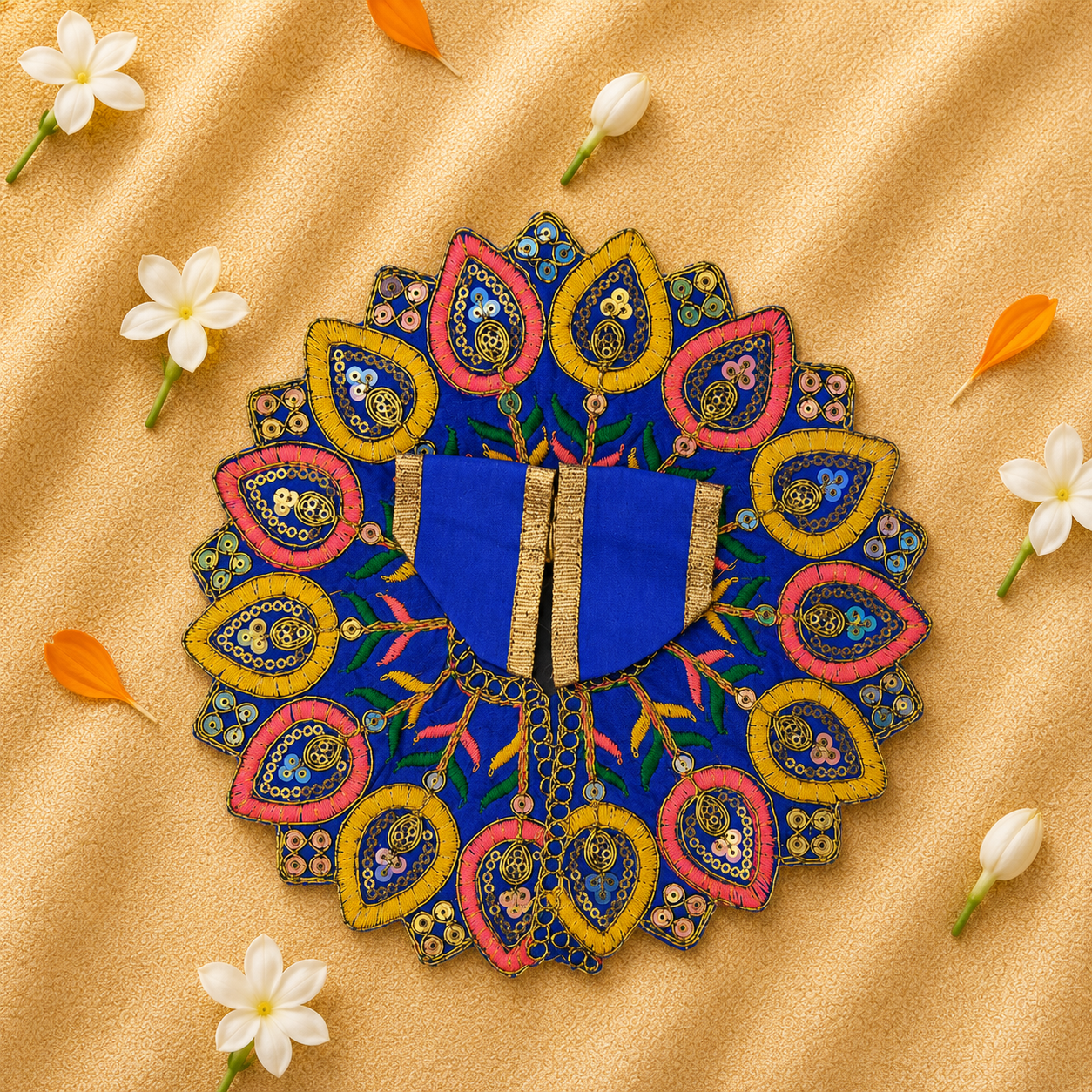 Floral Blue Laddu Gopal Dress