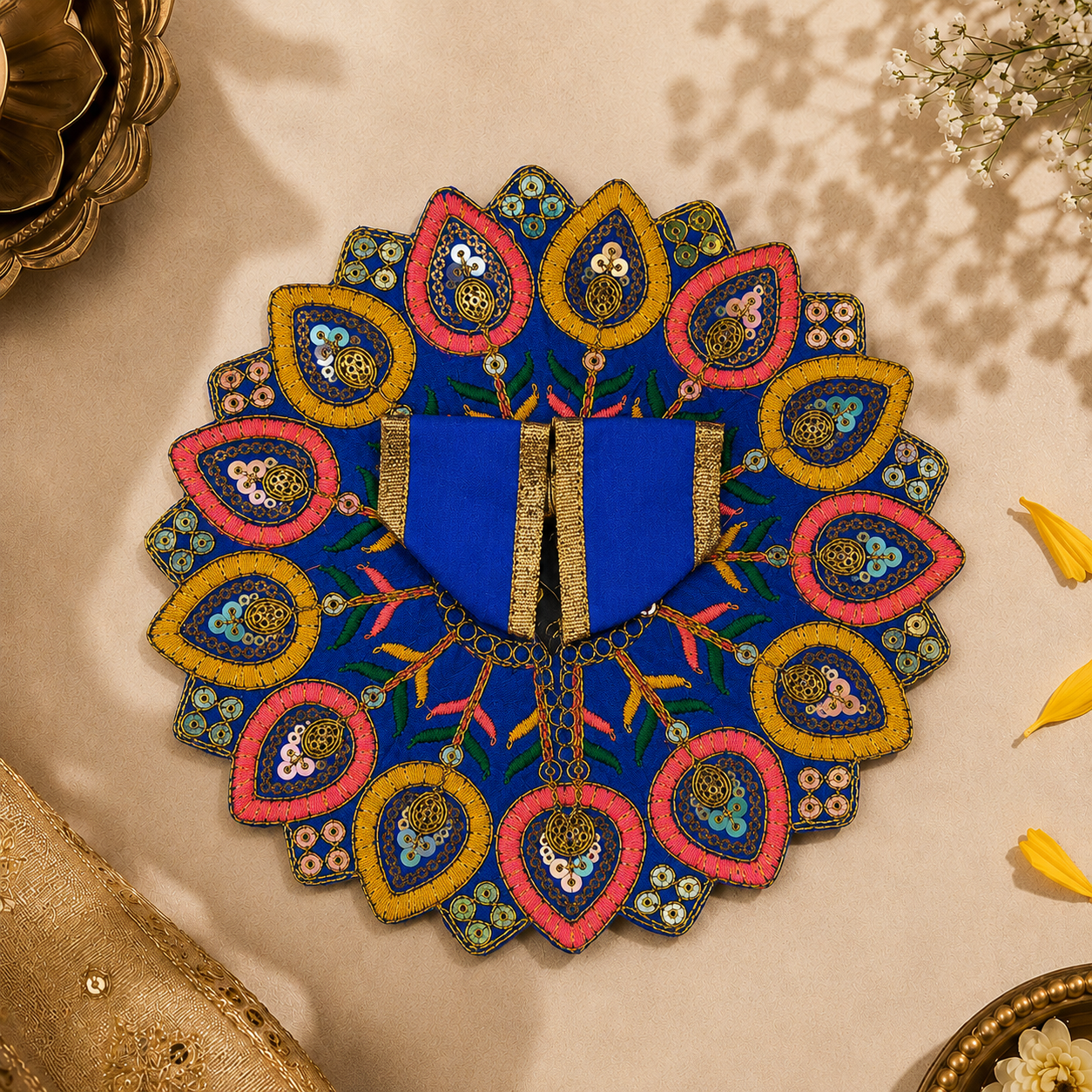 Floral Blue Laddu Gopal Dress