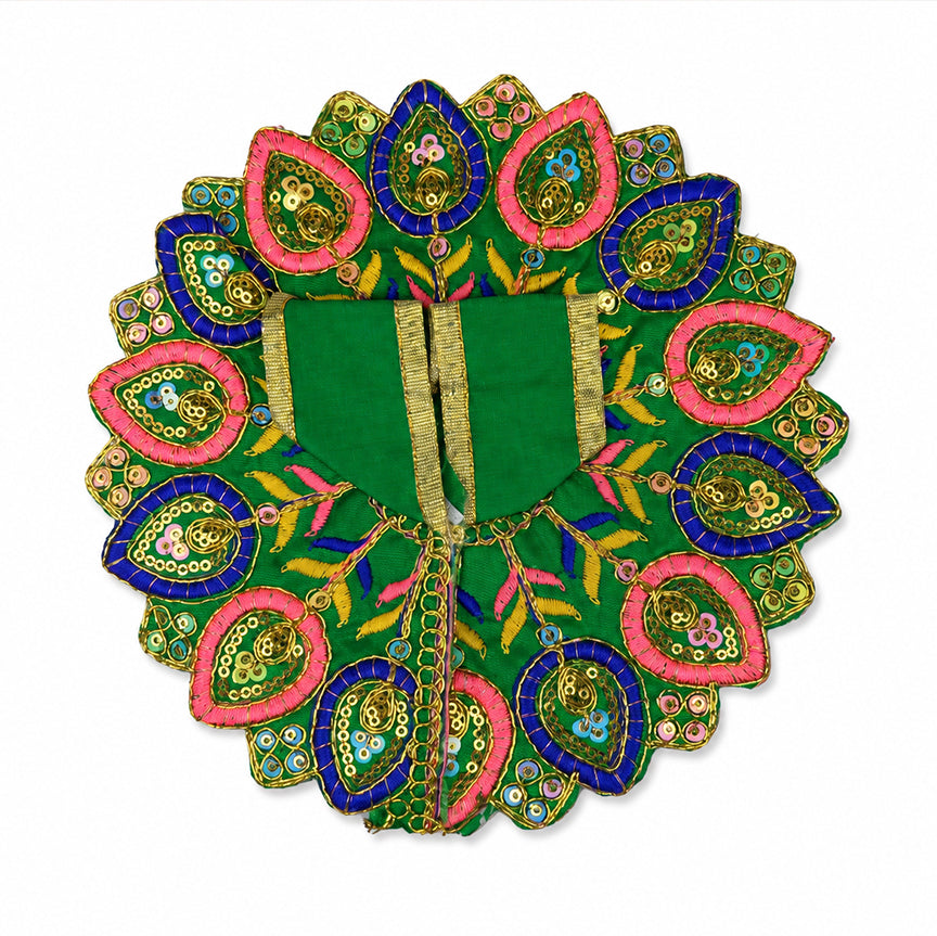 Floral Green Laddu Gopal Dress