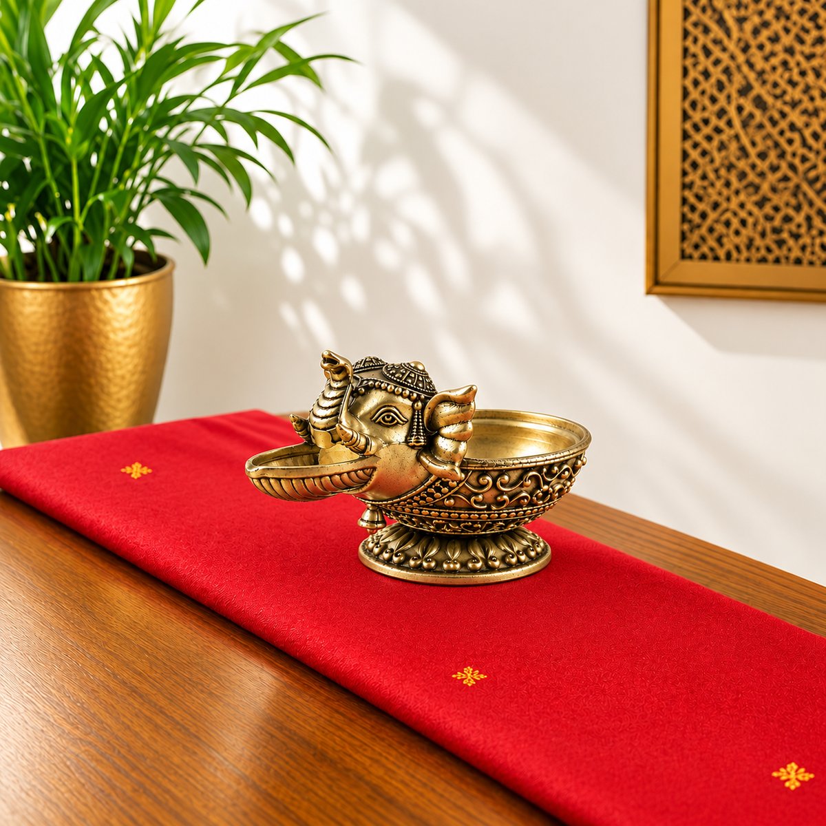 Elephant Brass Diya