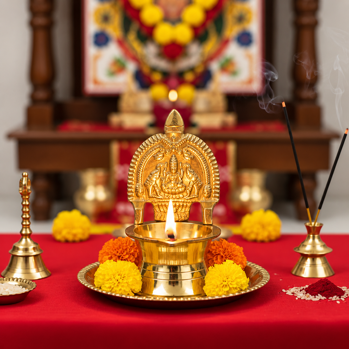 Brass Kamakshi Diya