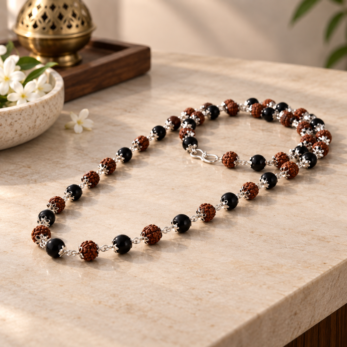 Shiv Shakti Karungali & Rudraksha Cap Mala