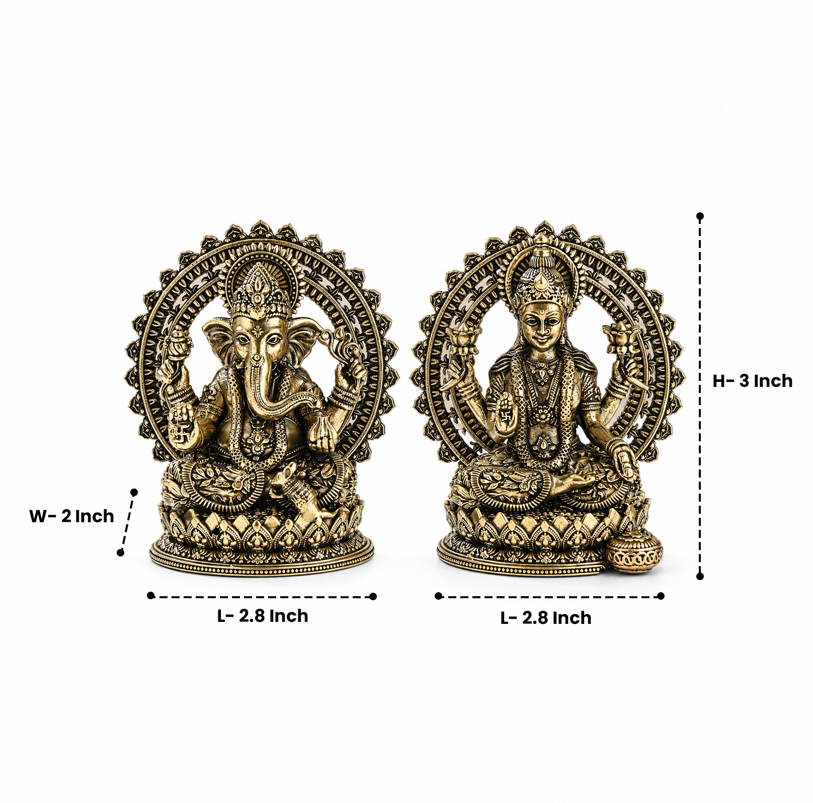 Mahalaxmi Ganesha Brass Idol