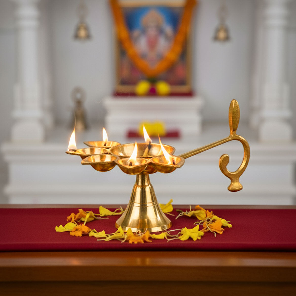 Brass Panch Aarti (Jyot)
