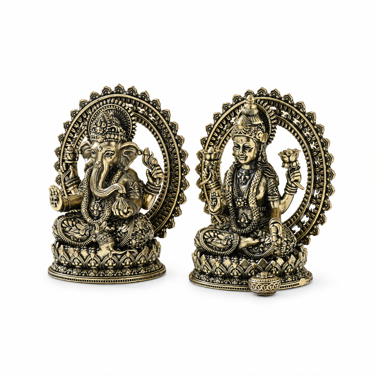 Mahalaxmi Ganesha Brass Idol