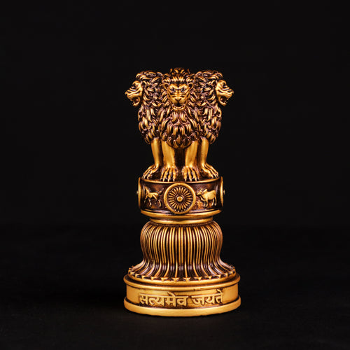 Ashok Stambh Statue Car Dashboard
