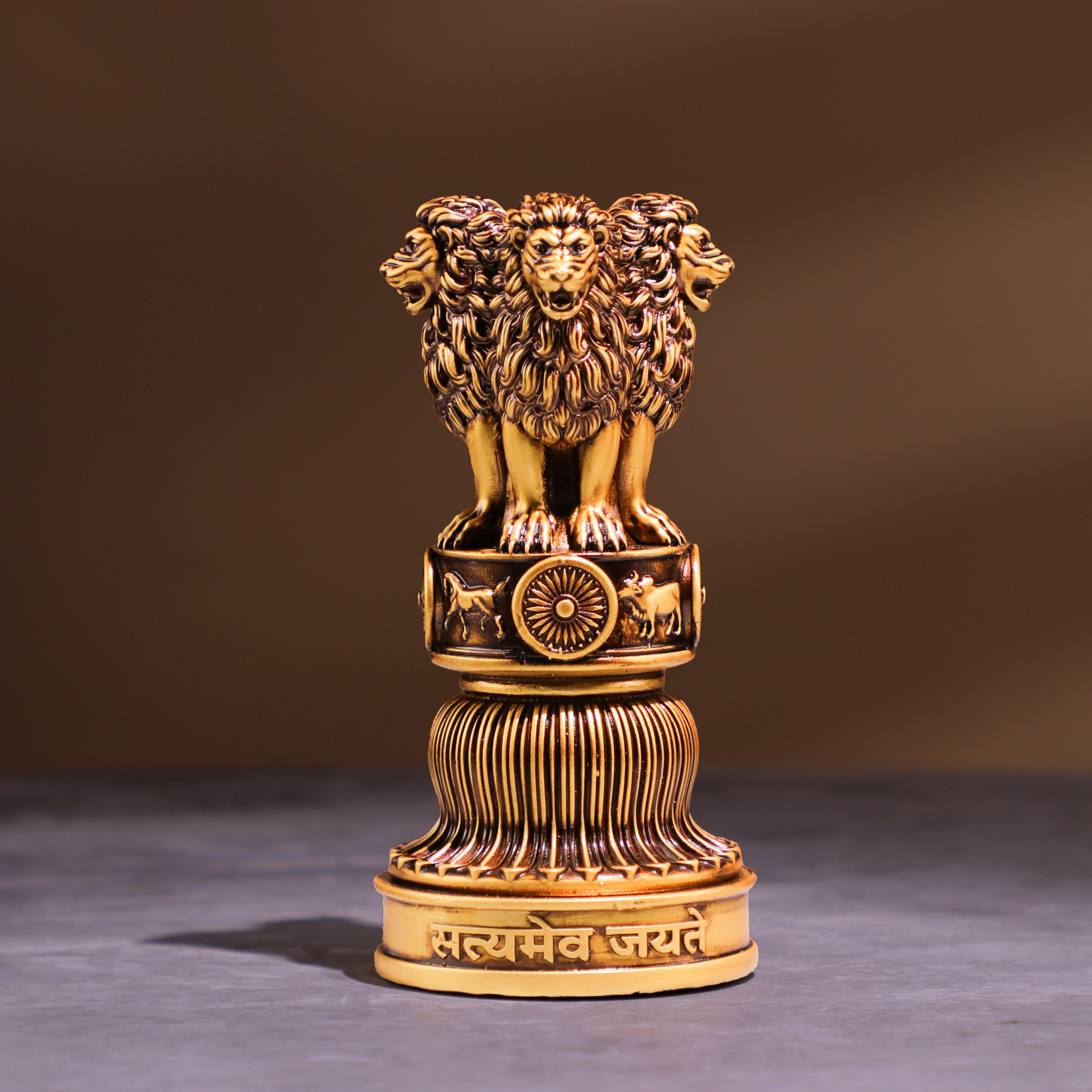 Ashok Stambh Statue Car Dashboard