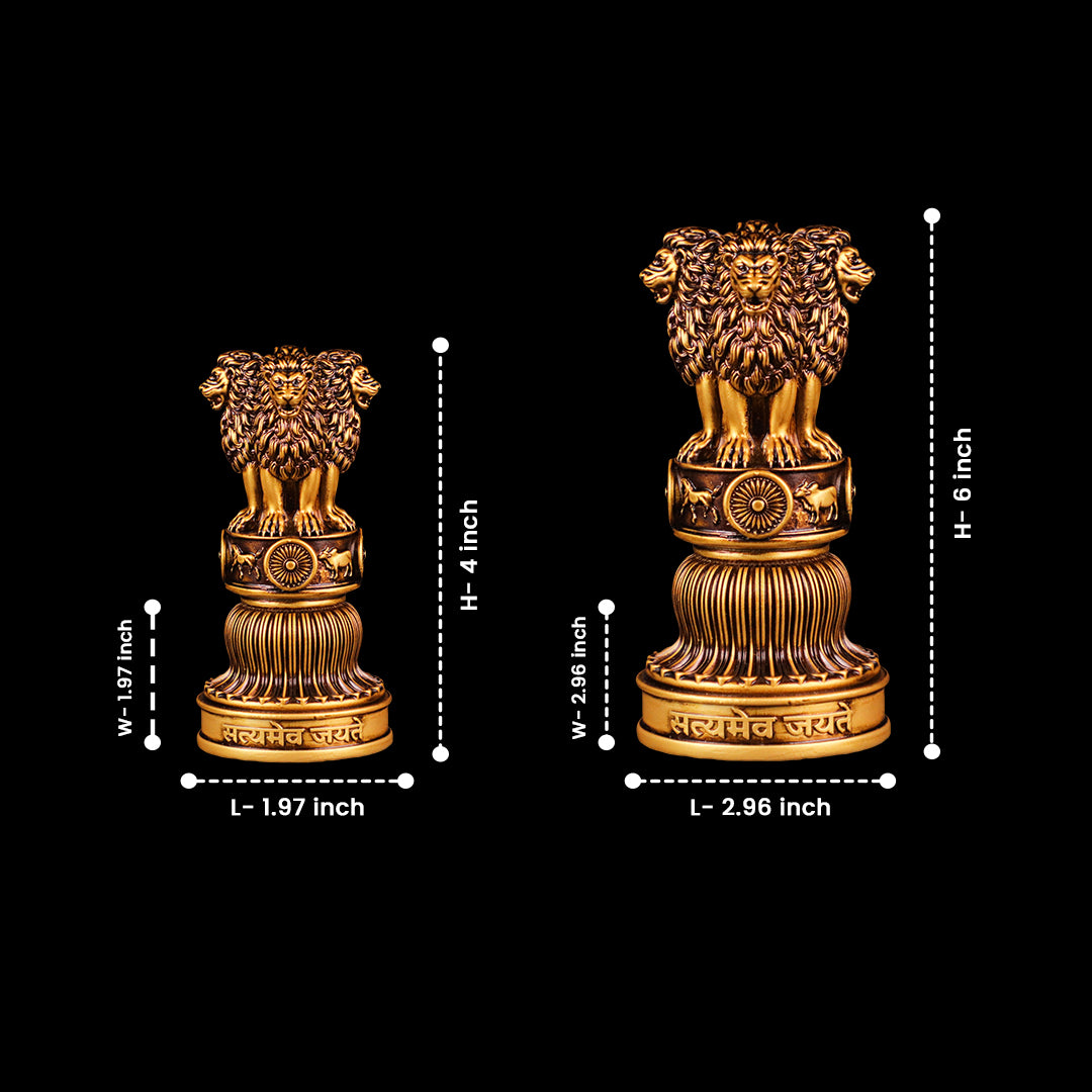 Ashok Stambh Statue Car Dashboard