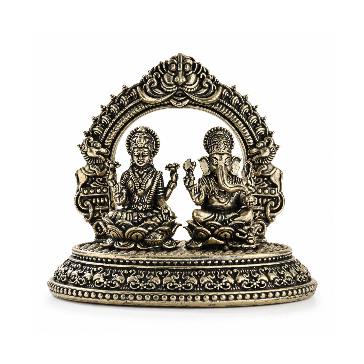 Brass Laxmi Ganesh Idol