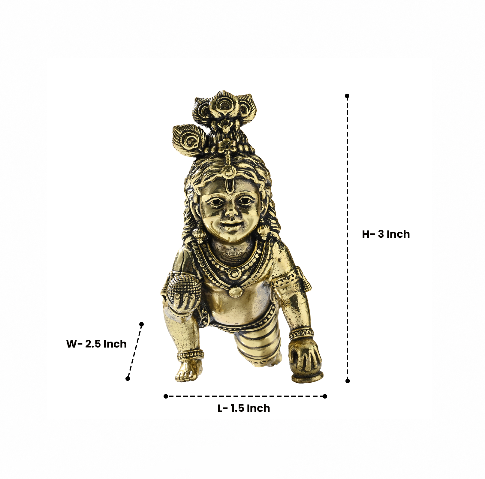 Bal Gopal brass idol