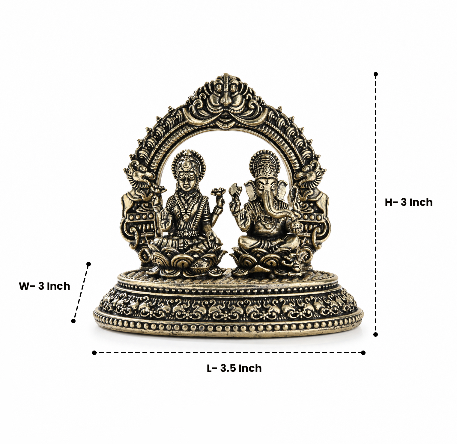 Brass Laxmi Ganesh Idol