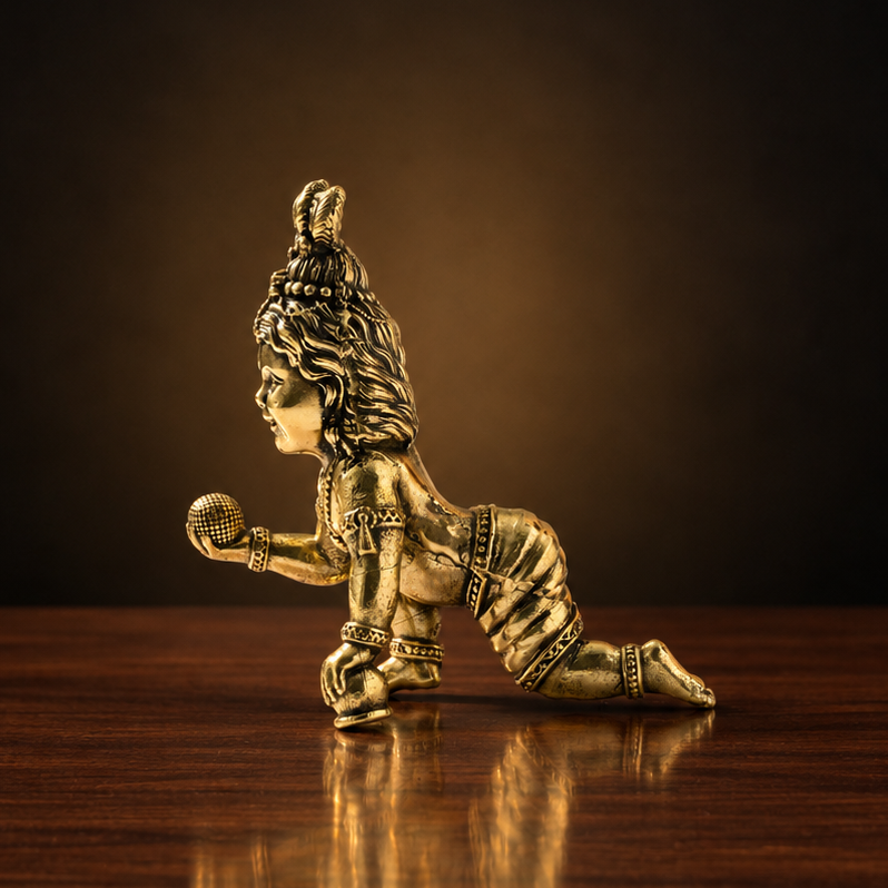 Bal Gopal brass idol