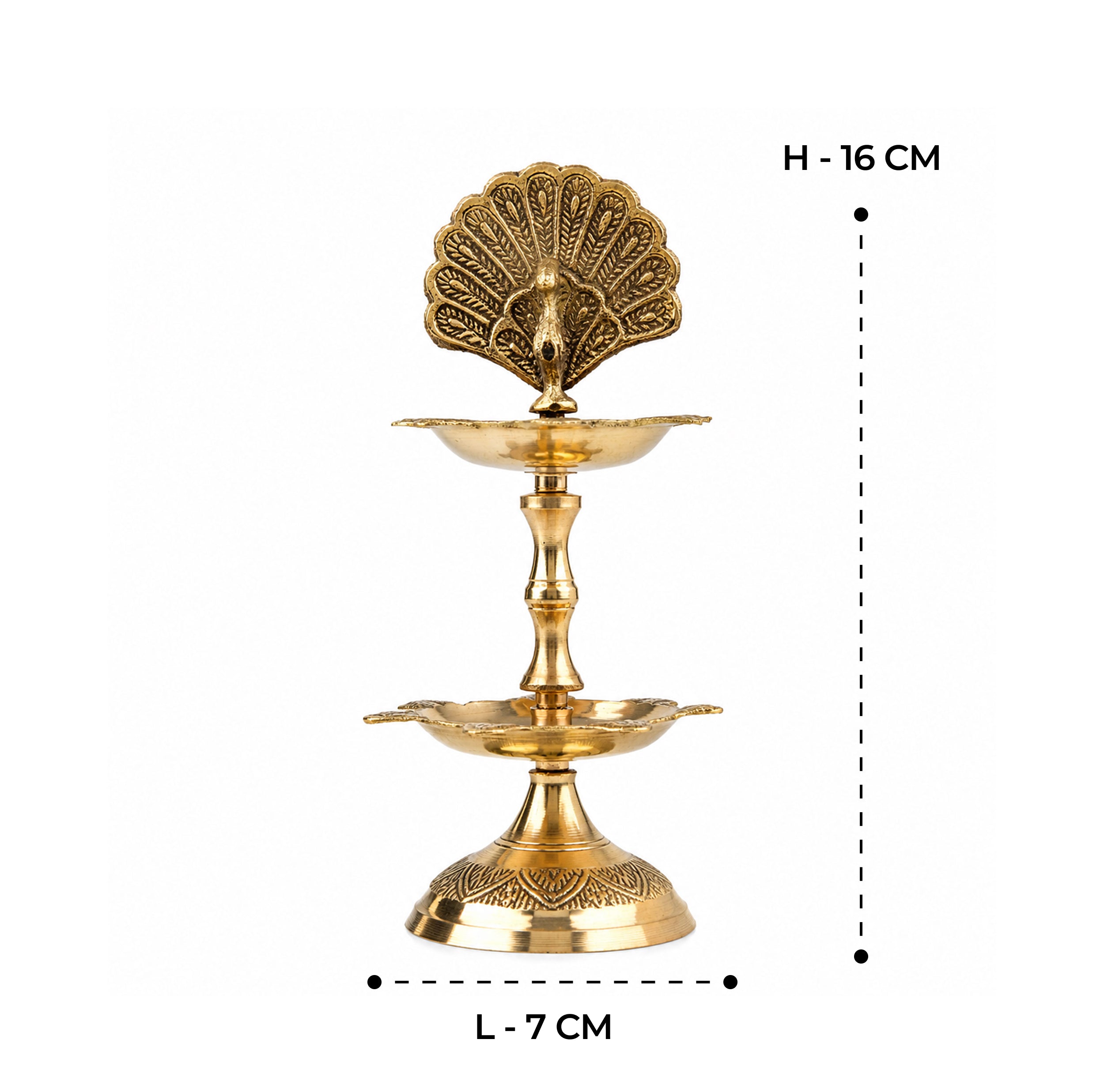 Traditional Brass Peacock Diya