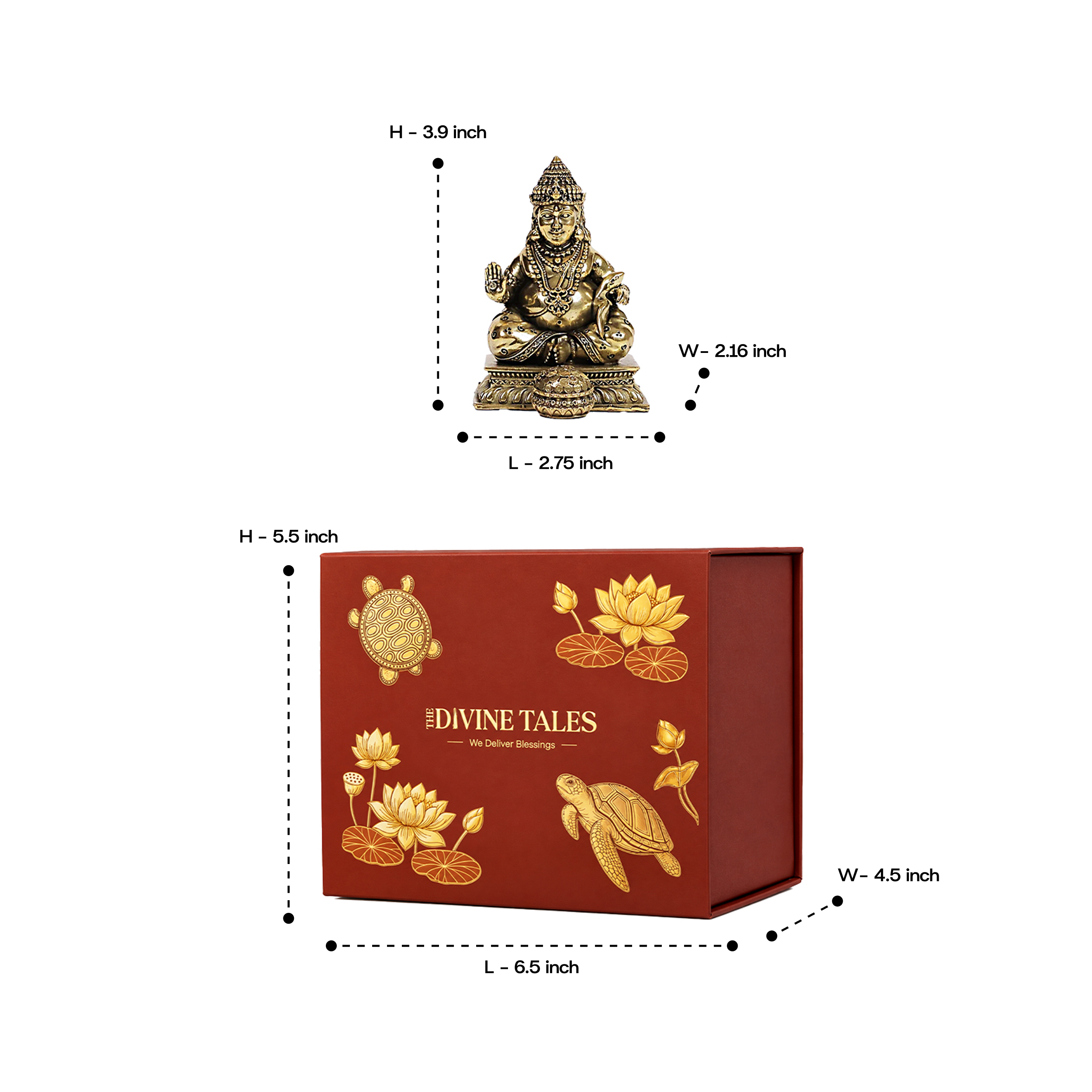 Brass Kuber Ji Idol With Gift Box