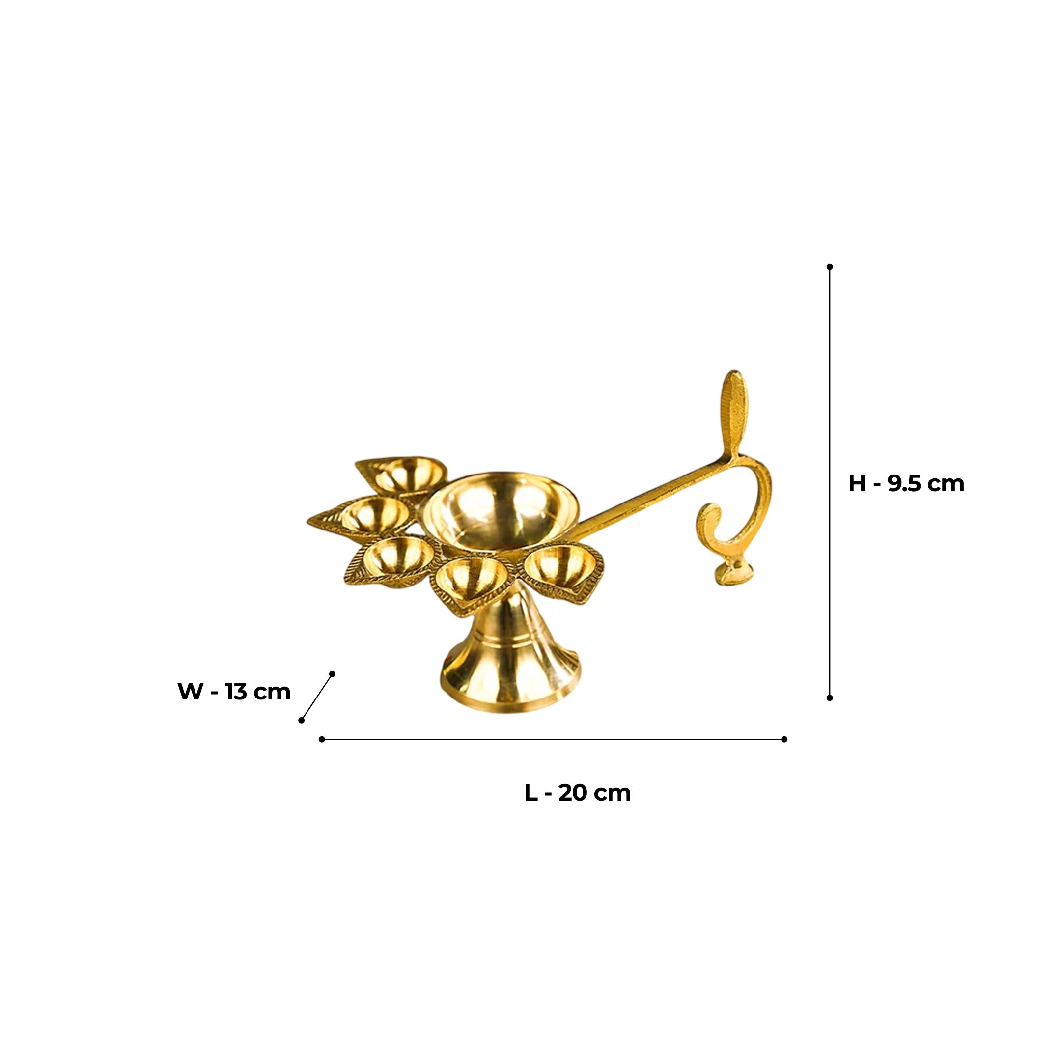 Brass Panch Aarti (Jyot)
