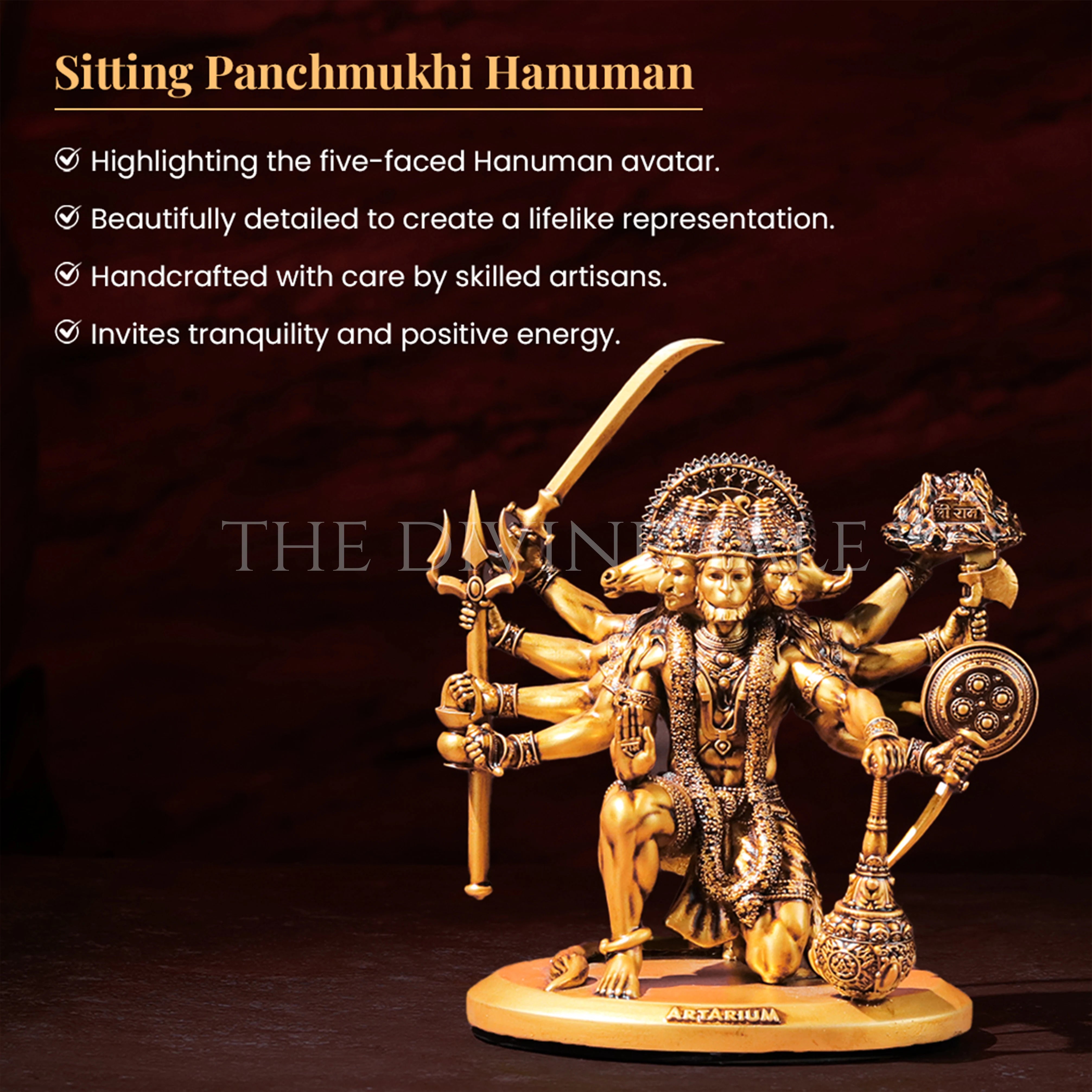 Sitting Panchmukhi Hanuman