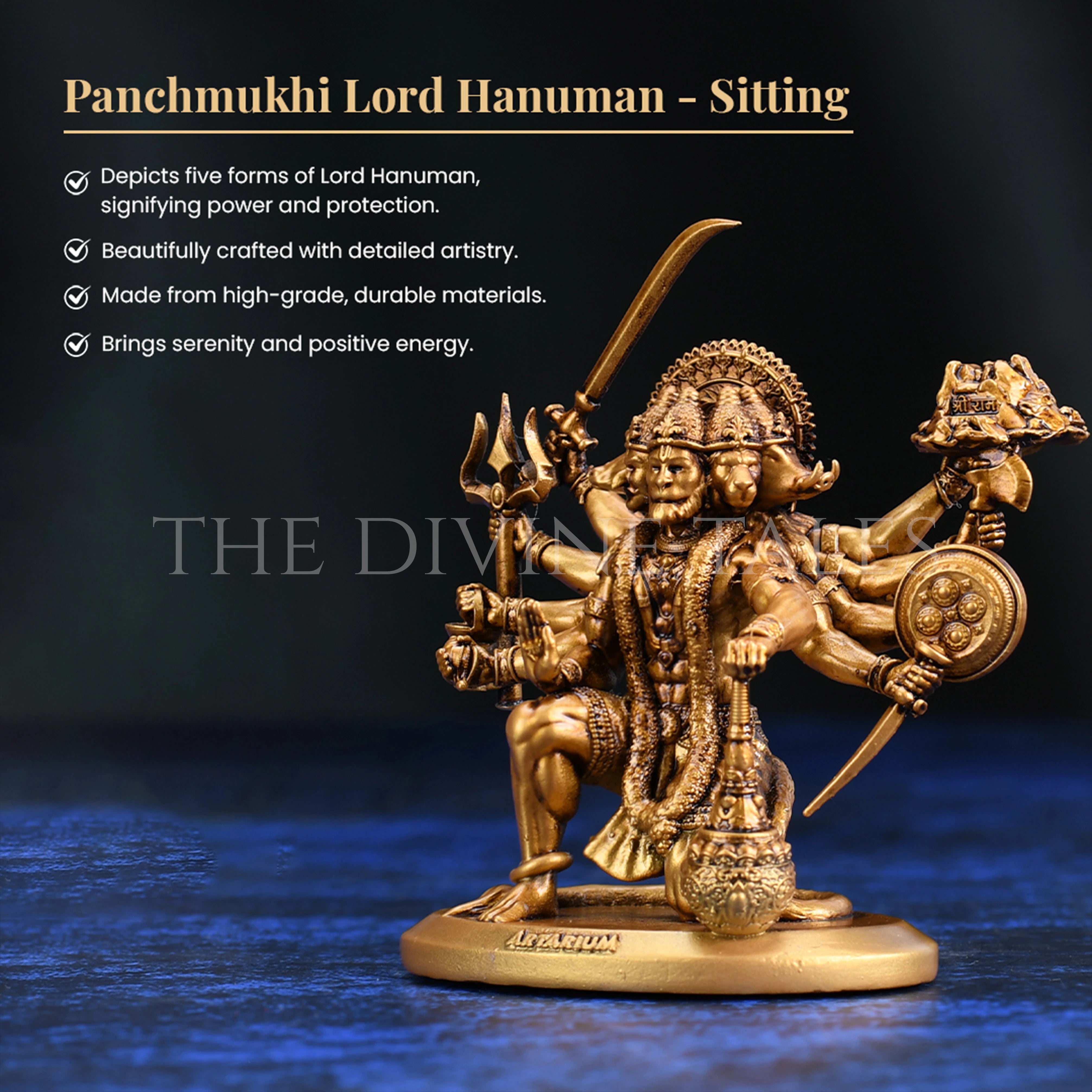 Sitting Panchmukhi Hanuman Idol