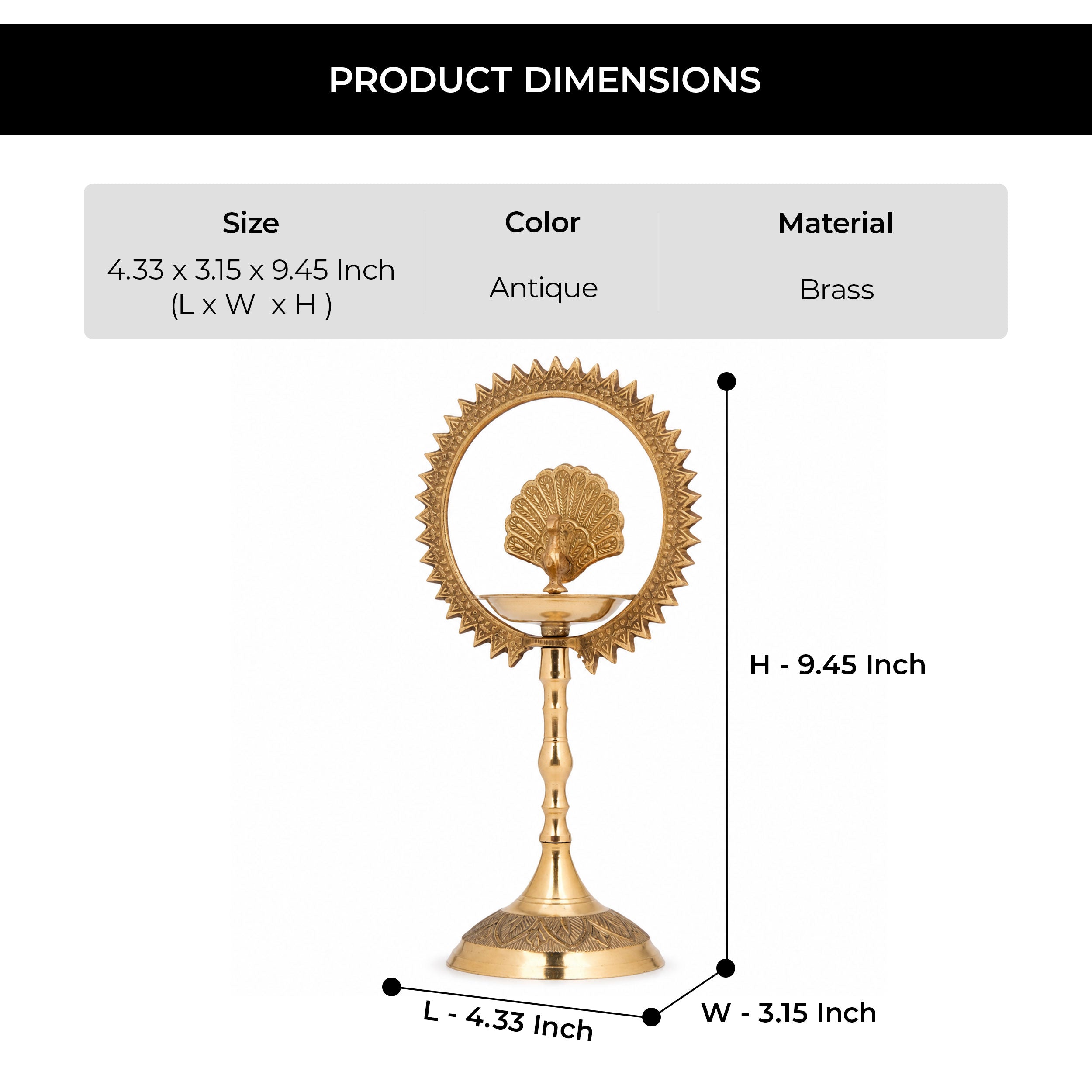 Mayur Chakra Pillar Diya