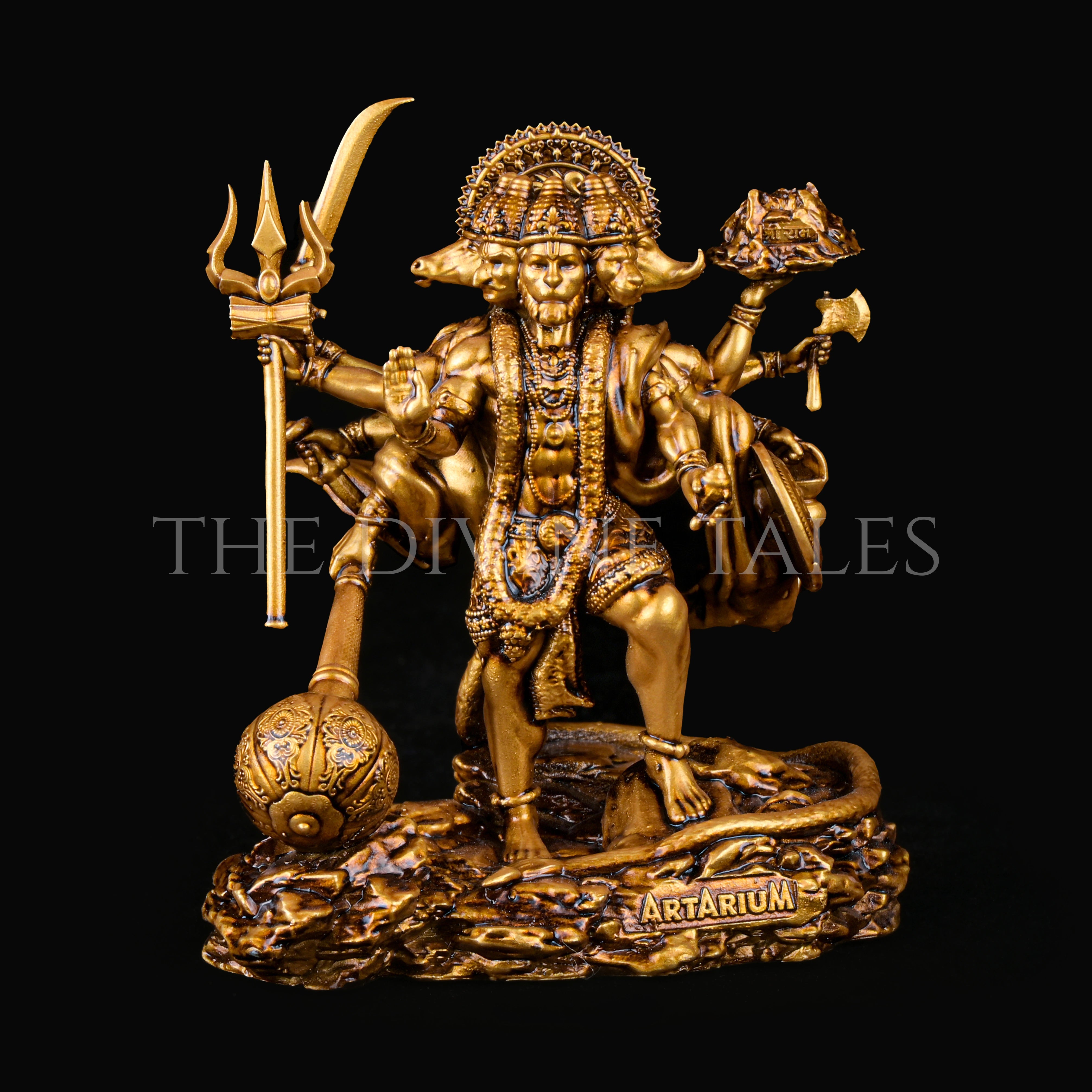 Standing Panchmukhi Hanuman Car Dashboard Idol