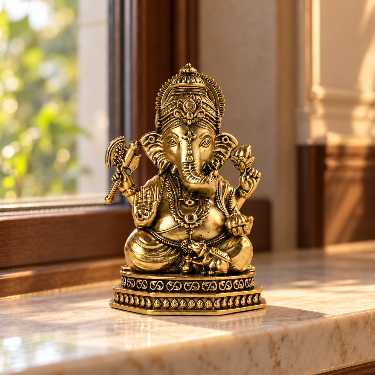 Brass Ganpati Bappa Idol