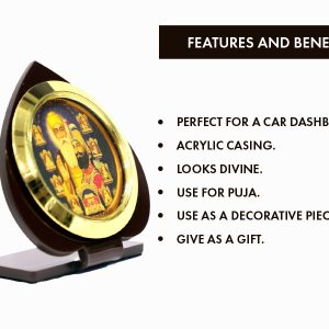 Guru Nanak And Guru Gobind Singh Acrylic Case Photo Frame Car Dashboard With Tape