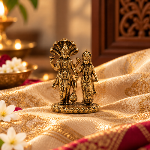 Brass Laxmi Narayana Idol