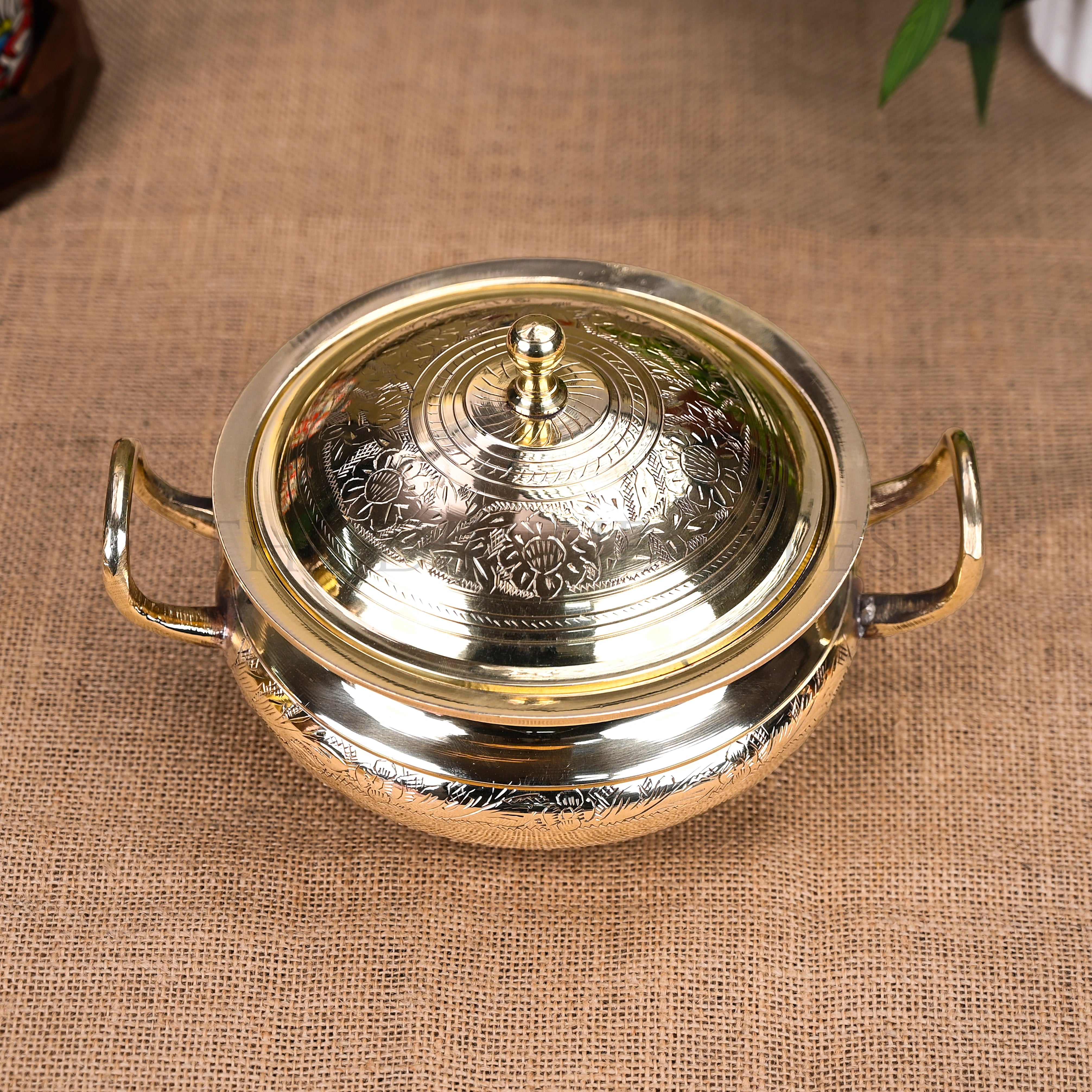 Handcrafted Brass Serving Pot