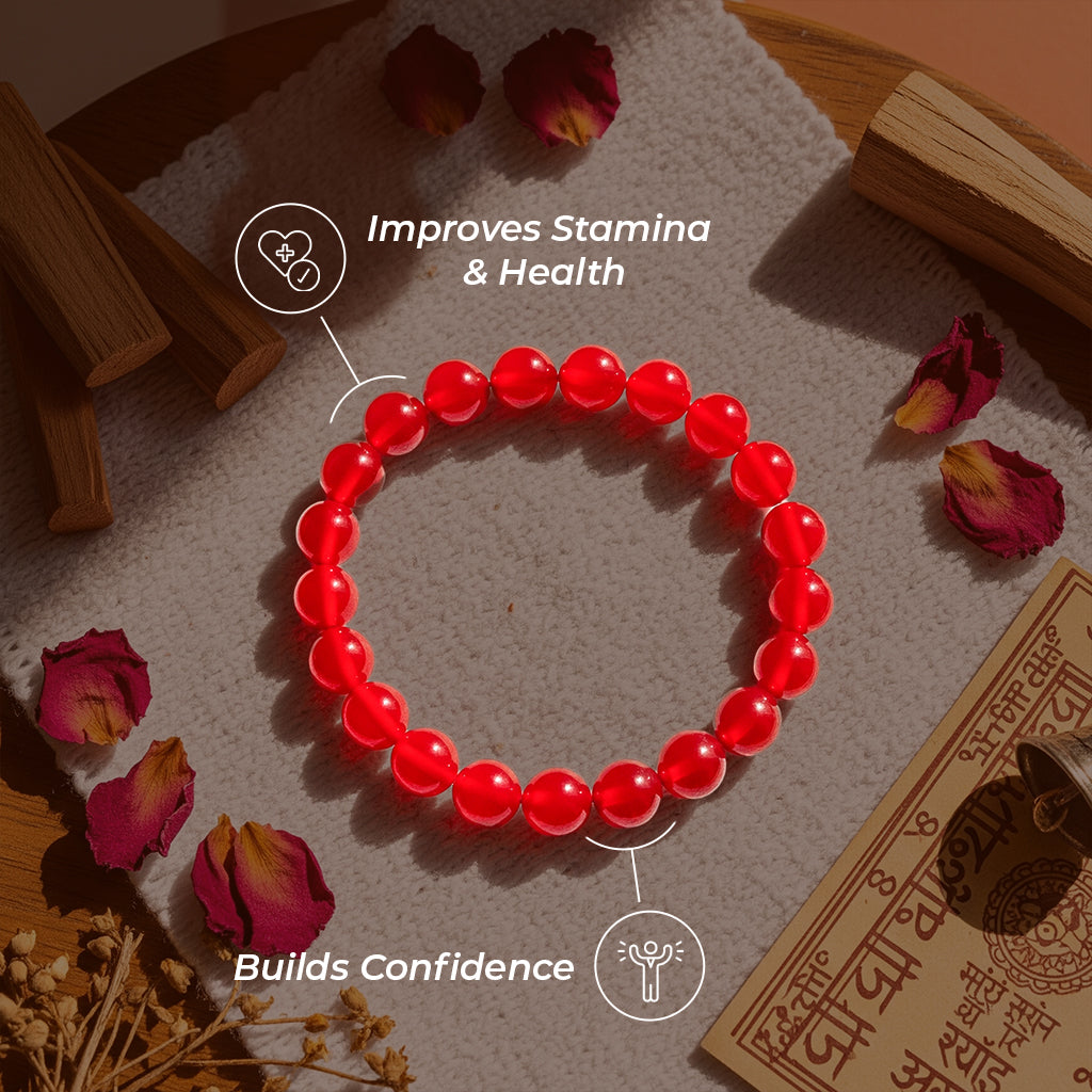 Red Agate Energizing Stone Bracelet