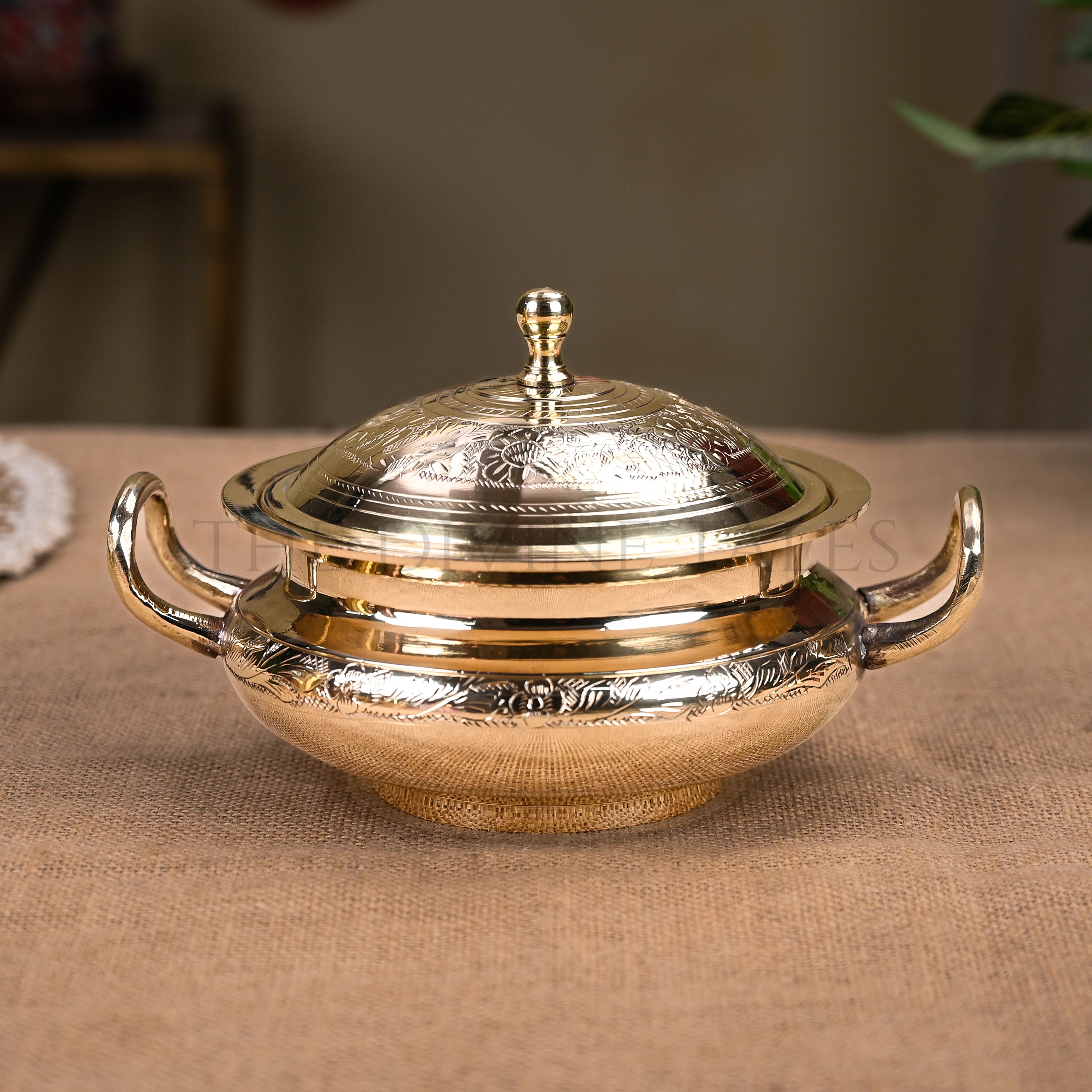 Handcrafted Brass Serving Pot