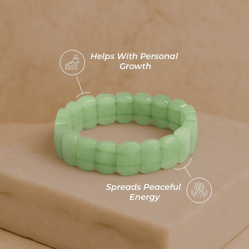 Green Aventurine Flat Faceted Bracelet