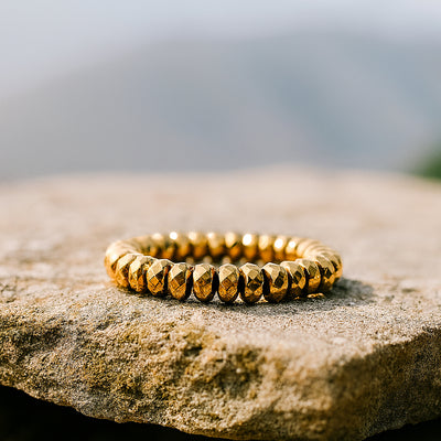 Golden Hematite Charm Bracelet
