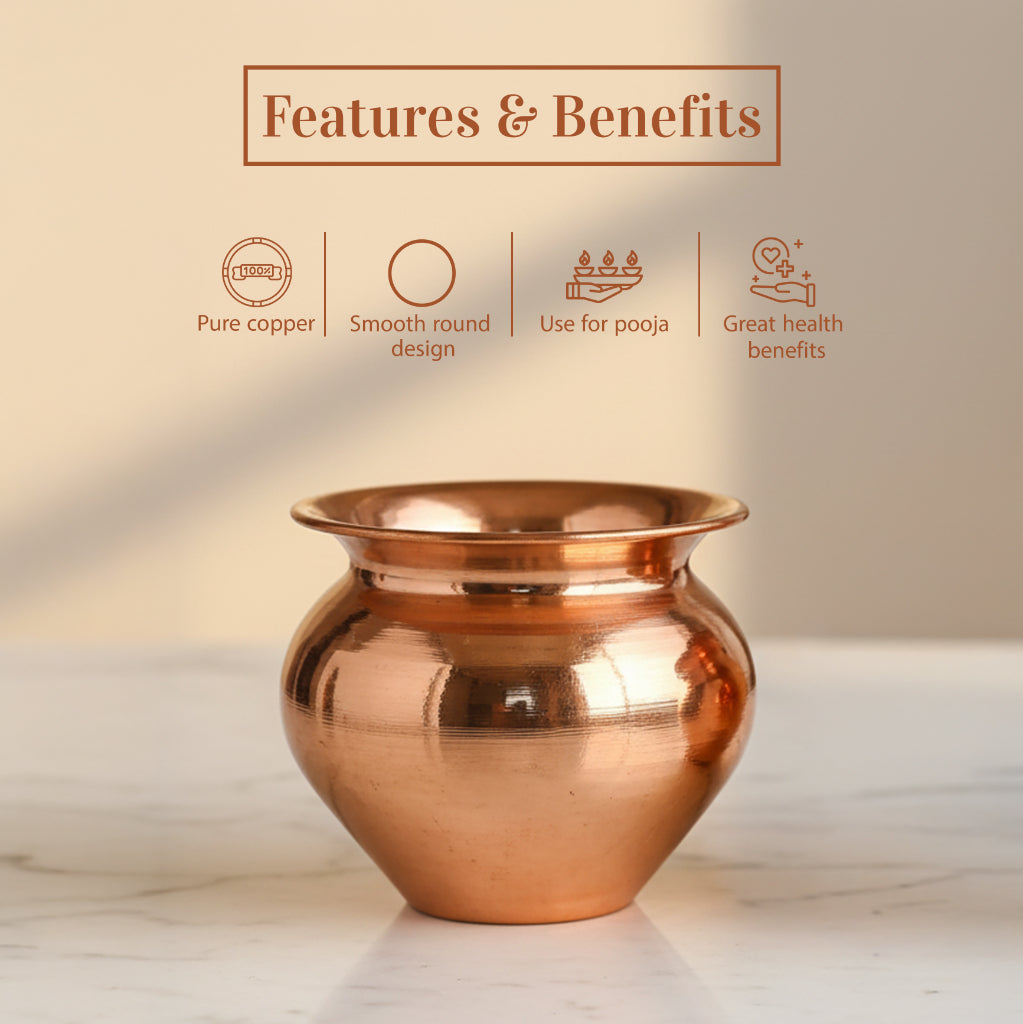 Pure Copper Kalash Lota