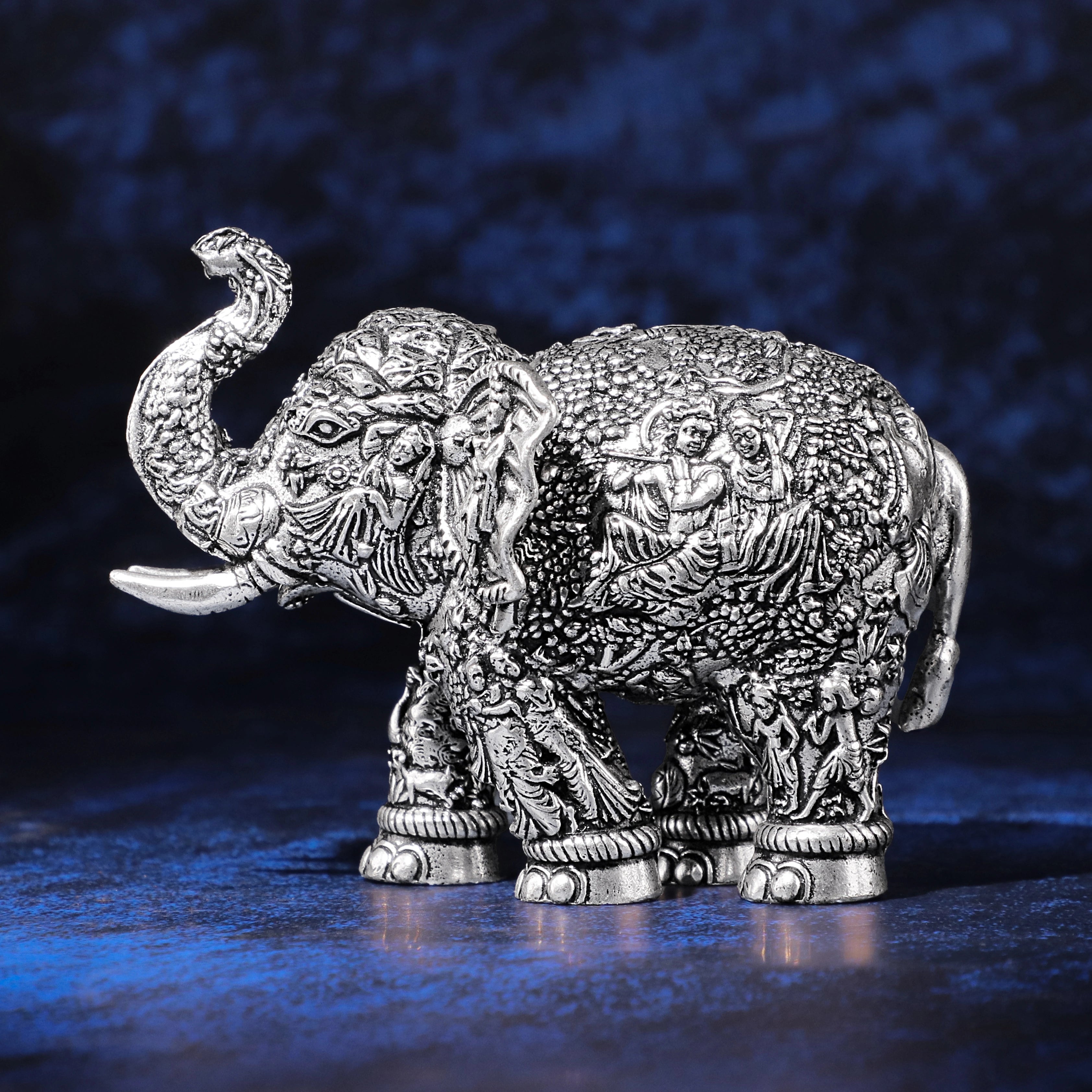 Engraved Elephant Idol