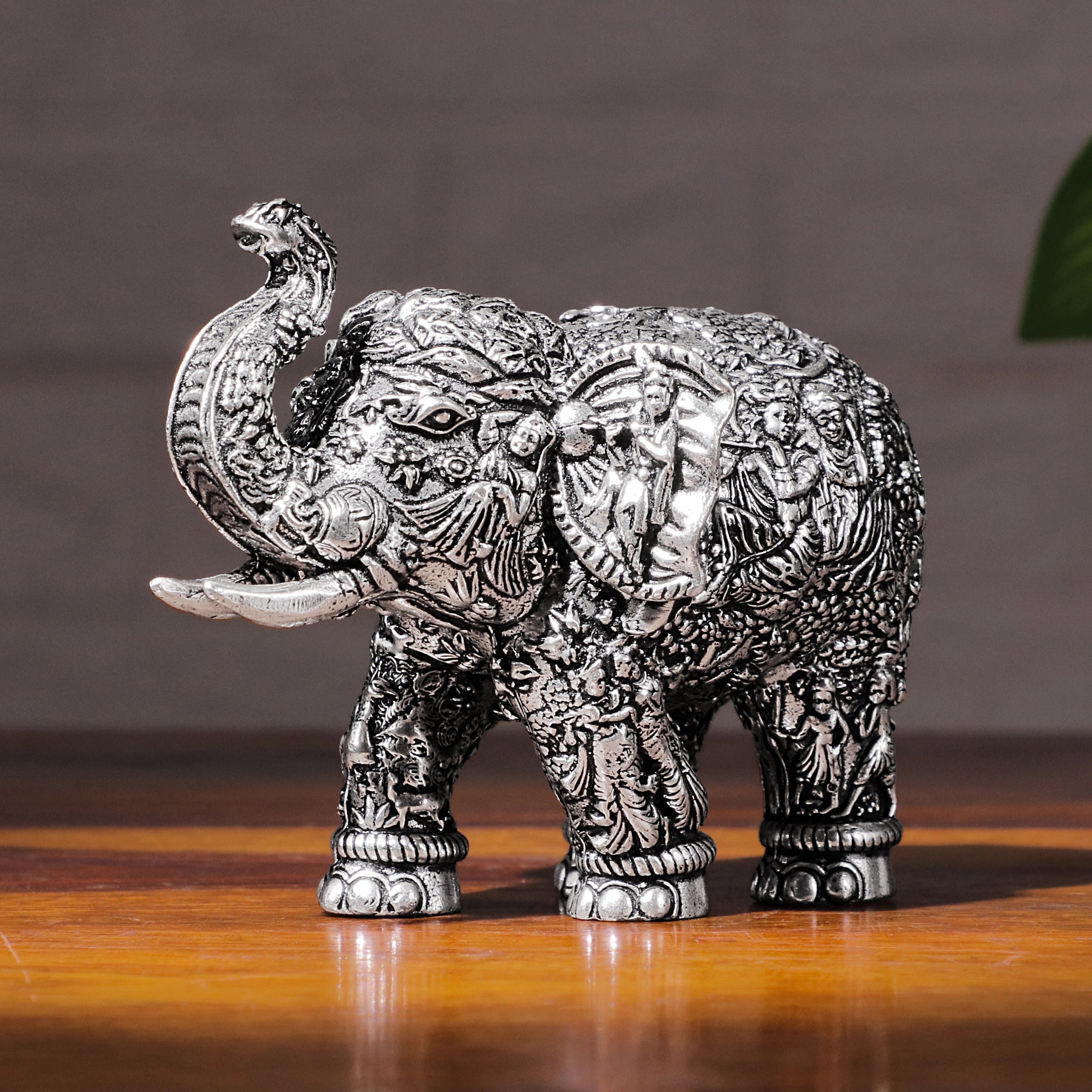 Engraved Elephant Idol