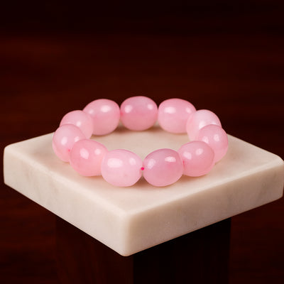 Rose Quartz Tumbled Stone Bracelet