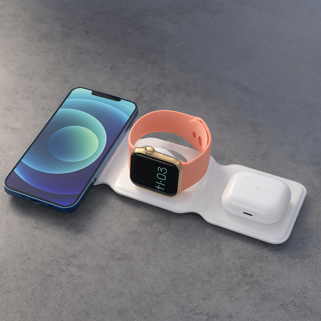 3‑in‑1 Magnetic Foldable MagSafe Wireless Charger