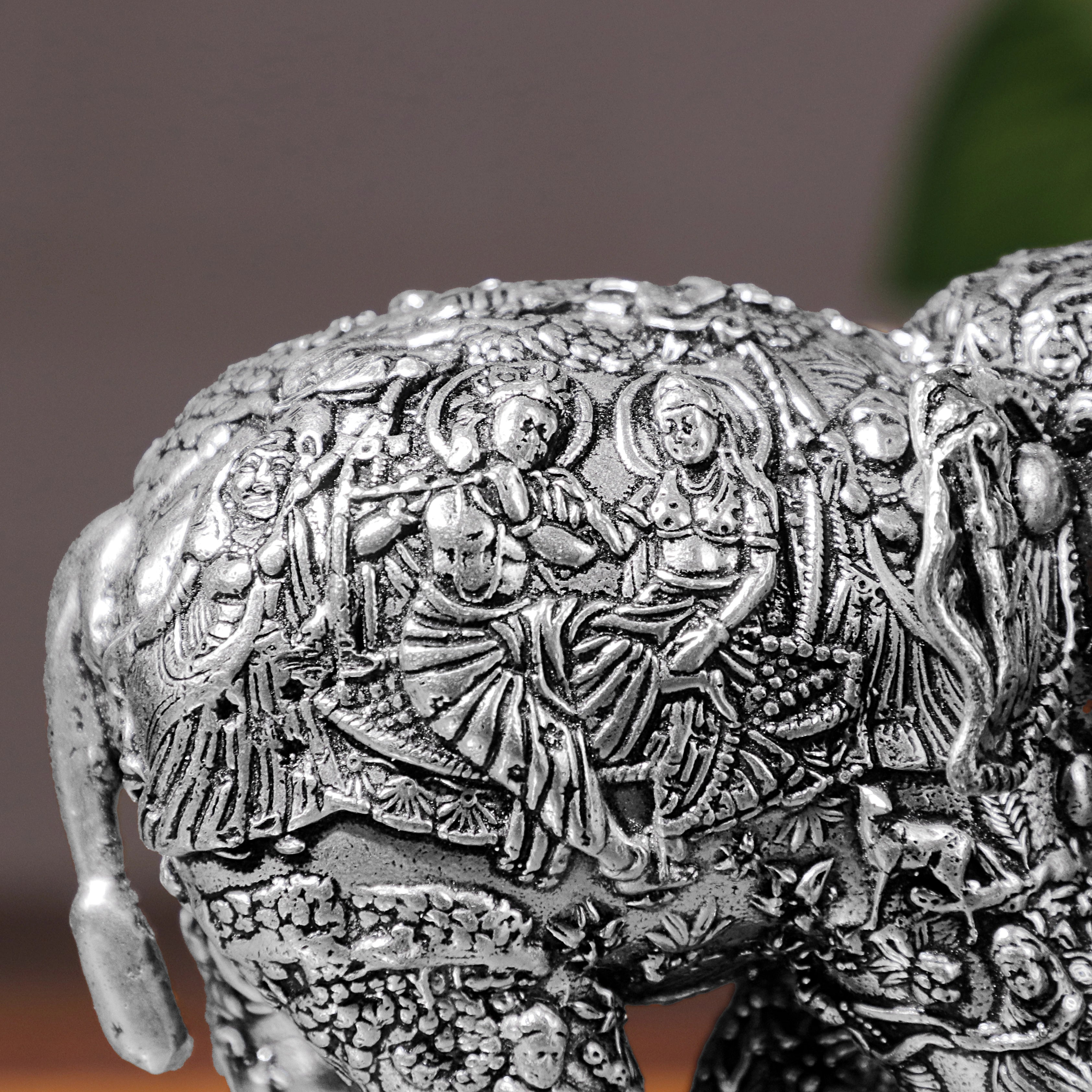 Engraved Elephant Idol