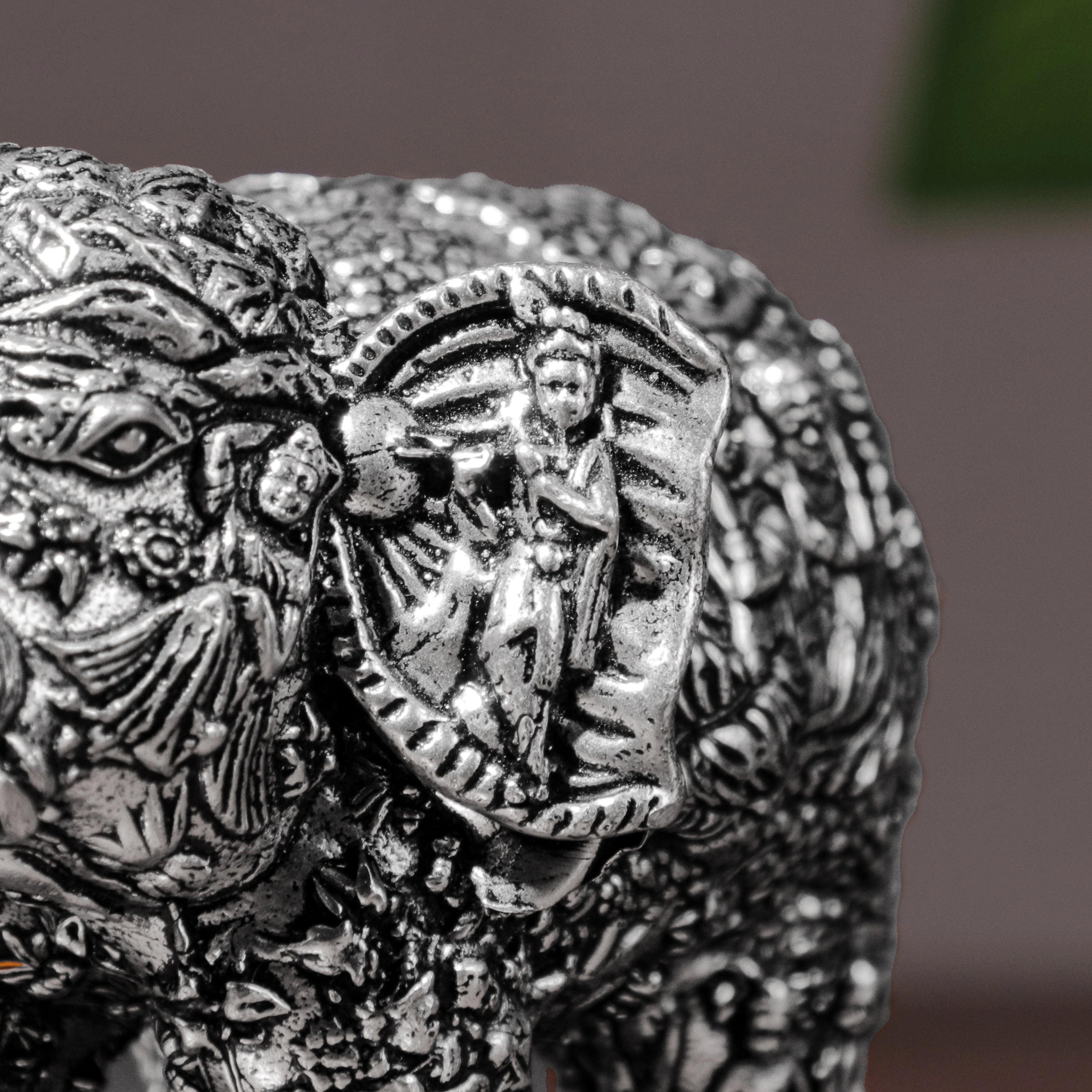 Engraved Elephant Idol