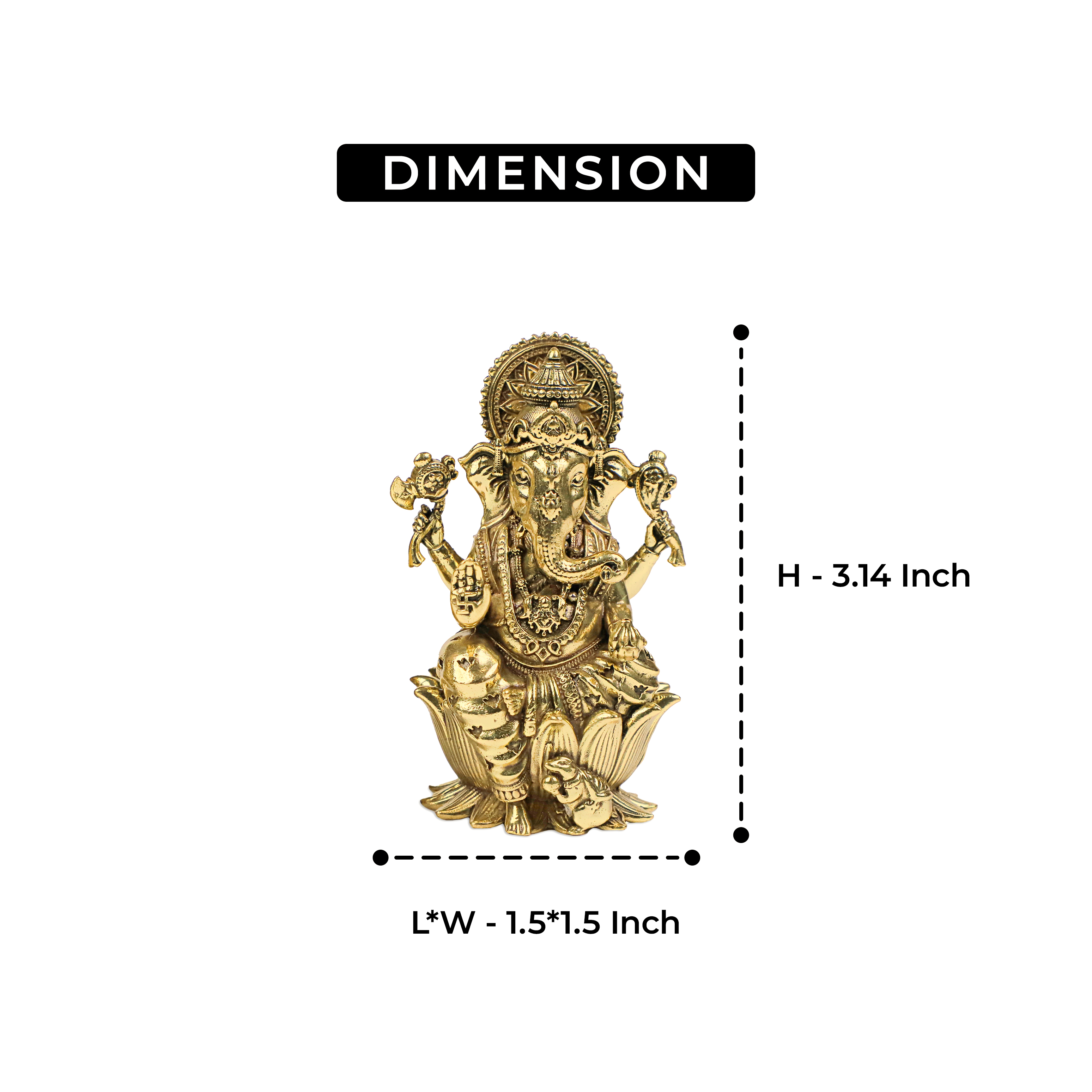 Brass Ganesha Murti