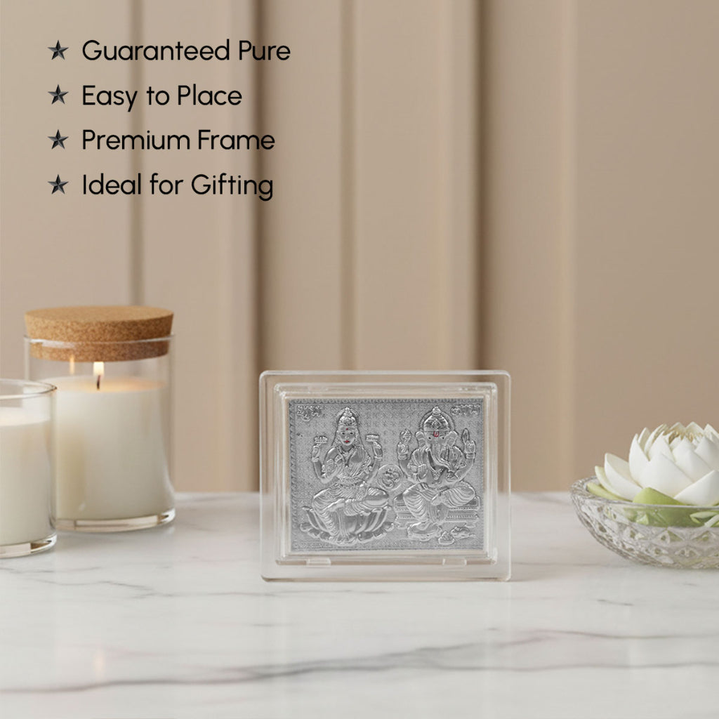 Lakshmi Ganesh Silver Desk Frame