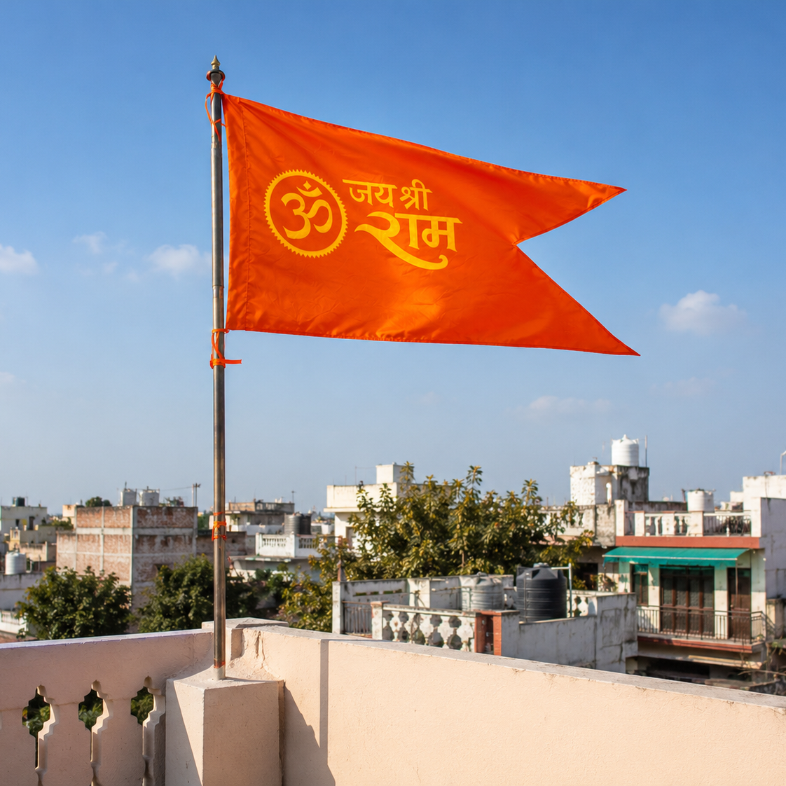 Jai Shri Ram Sacred Saffron Flag