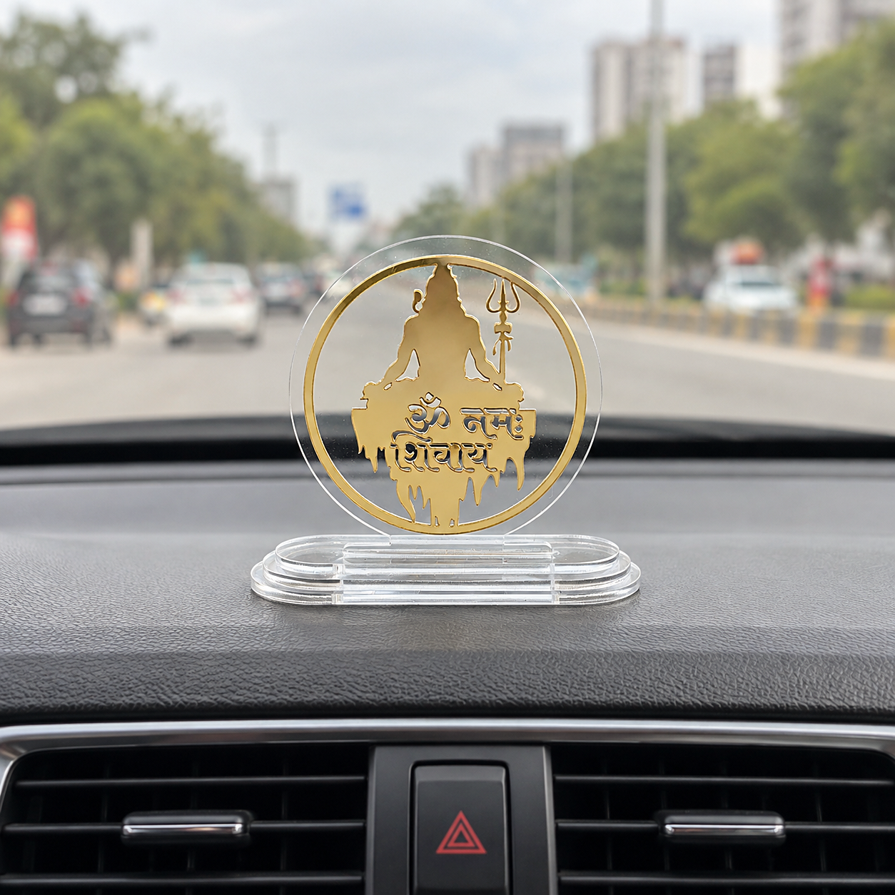 Dhyan Mudra Mahadev Car Dashboard