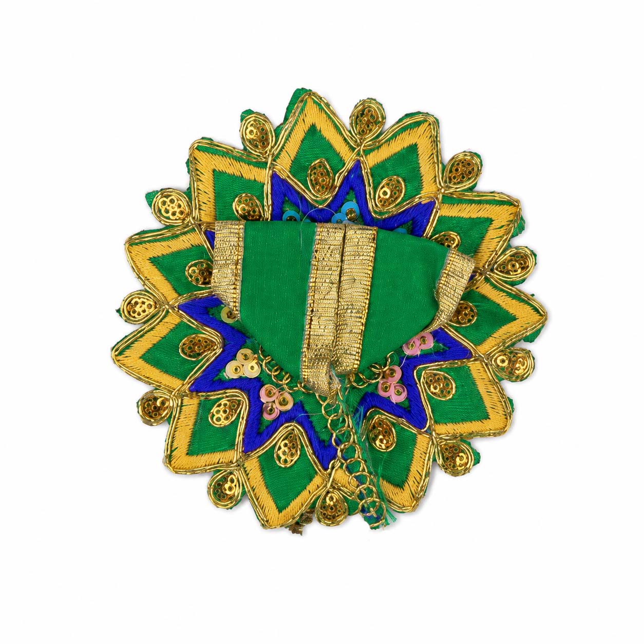 Floral Light Green Laddu Gopal Dress