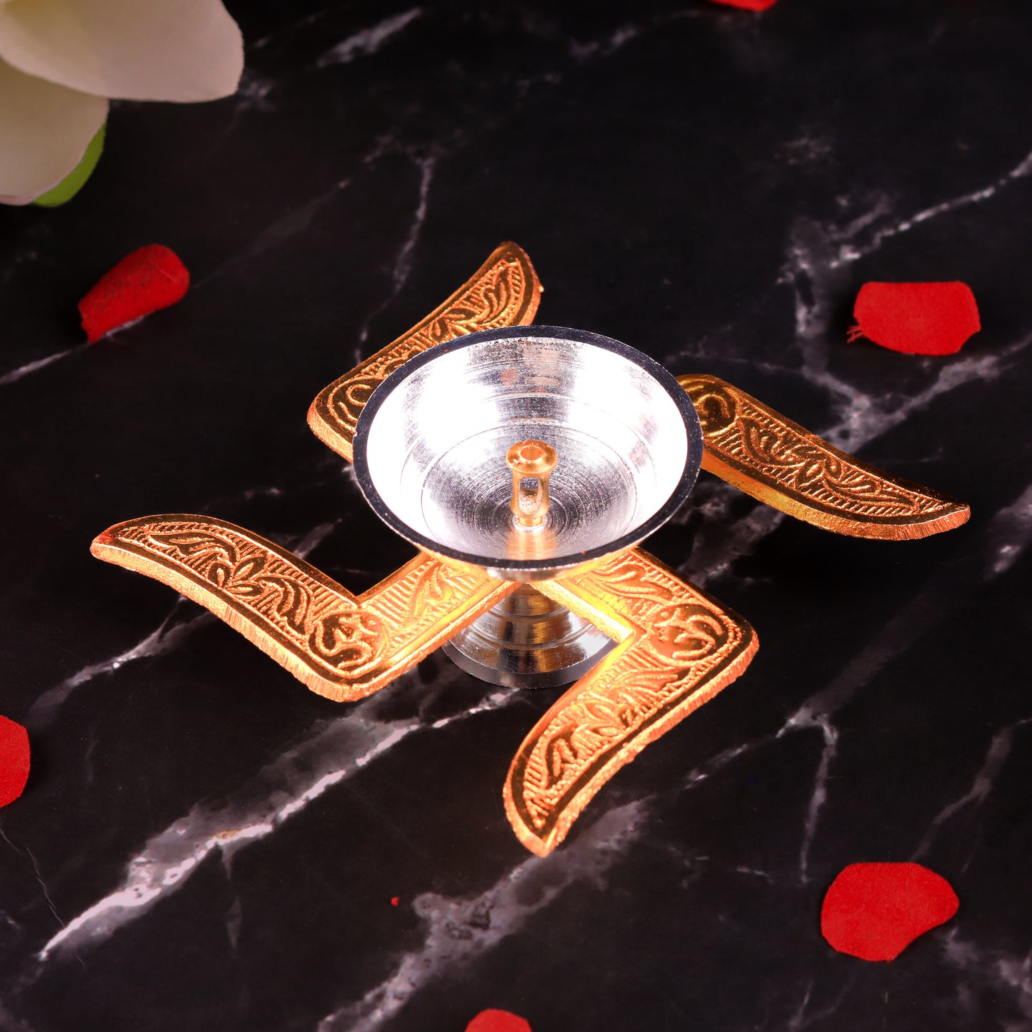 Brass Swastik Diya