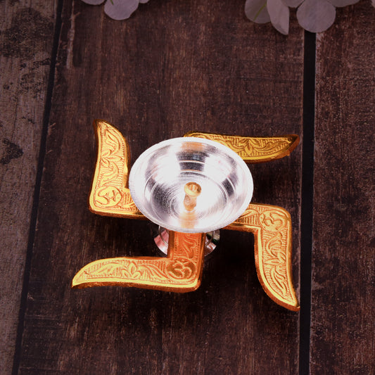 Brass Swastik Diya