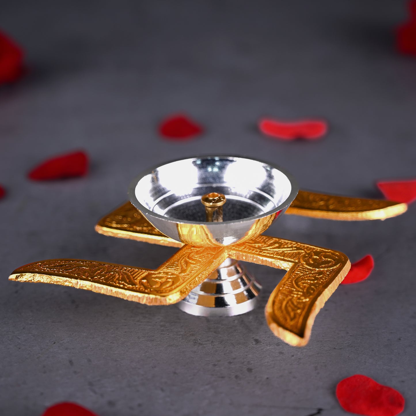 Brass Swastik Diya