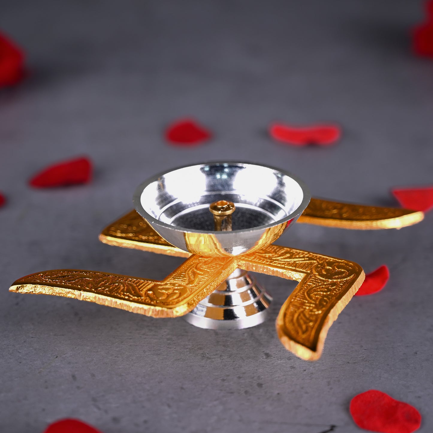 Brass Swastik Diya